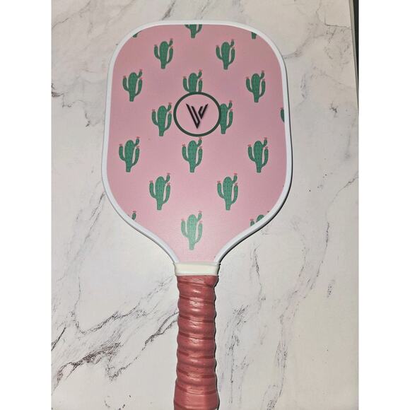 New! Carbon Fiber Pickleball Paddles, Cushion Comfort, Cover Cactus Design $85 - Picture 3 of 7